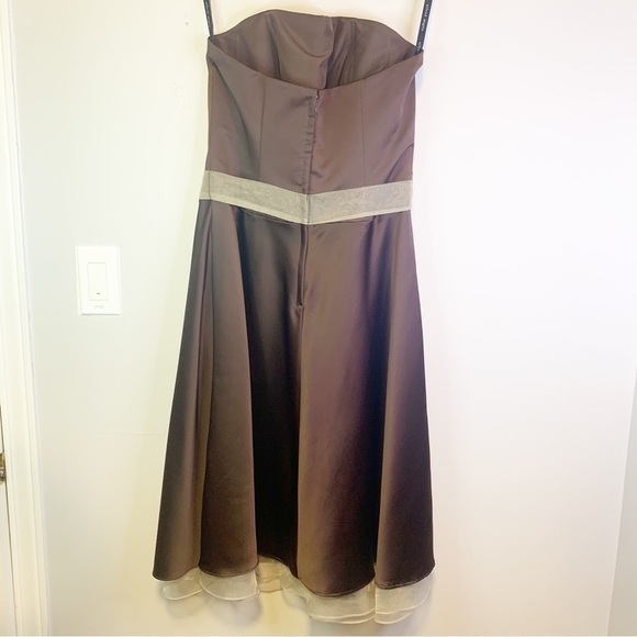 Alfred Angelo Brown Bridesmaid Dress Size S - Picture 9 of 13